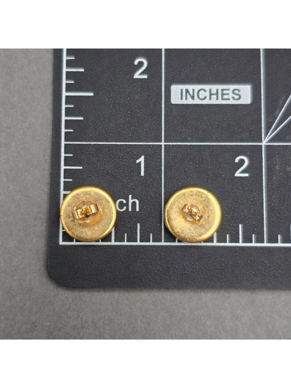 Vintage Van Dell 12K Gold Filled Black Jasperware Cameo Stud Earrings Cupid 14K - Picture 8 of 10